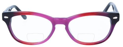Bifokalbrille AGNES in Schwarz - Violett aus stabilem Kunststoff mit Federscharnier und individueller Stärke