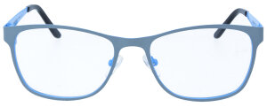 Stylische Brillenfassung "JUN" in Grau - Blau mit Federscharnier