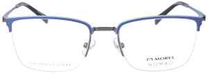 Morel - NOMAD 40111N BG05 Schlichte Brillenfassung aus Metall in Blau/Grau