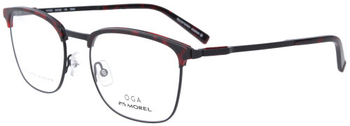 Morel - ÖGA 1012O RN08 Brillengestell aus Acetat/Edelstahl in Schwarz/Rot