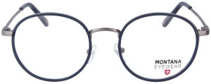 Klassische Panto - Einstärkenbrille PETER in Blau - Gunmetall mit Windsorring in individueller Stärke