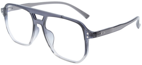 Auffällige Oldfashioned - Kunststoff - Einstärkenbrille NICK in Grau mit magnetischem Sonnenclip und individueller Stärke