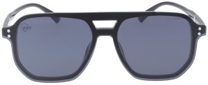 Auffällige Oldfashioned - Kunststoff - Bifokalbrille NICK in Schwarz mit magnetischem Sonnenclip und individueller Stärke