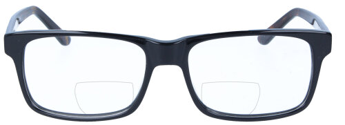 Klassische Kunststoff-Bifokalbrille CLASSIC in Schwarz - Havanna mit Federscharnier und individueller Stärke