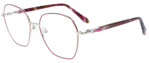 Extravagante Bifokalbrille RIKA in Gold-Pink mit Federscharnier, Bügel aus Kunststoff und individueller Stärke