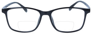 Dezente Kunststoff-Bifokalbrille REMY in Schwarz...