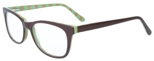 Schicke Kunststoff-Bifokalbrille SILVIE in Braun - Grün in eleganter Form mit Federscharnier und individueller Stärke