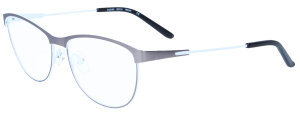Schöne Bifokalbrille SIMONE in Silber - Weiß aus hochwertigem Edelstahl mit individueller Stärke