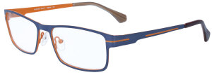Sportliche Bifokalbrille FRANKIE in Blau - Orange aus farbenfrohem Edelstahl mit individueller Stärke