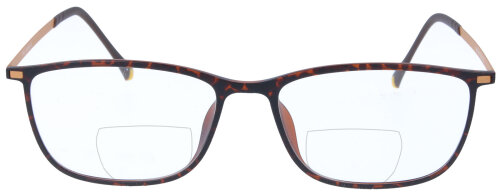 Elegante Bifokalbrille "Dana" in Braun aus flexiblem Material mit individueller Stärke