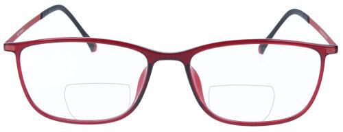 Elegante Bifokalbrille "Dana" in Rot aus flexiblem Material mit individueller Stärke