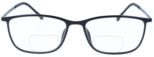 Elegante Bifokalbrille "Dana" in Schwarz aus flexiblem Material mit individueller Stärke