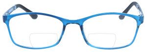 Schicke Bifokalbrille ELISA in Blau aus flexiblem TR-90 Kunststoff mit individueller Stärke