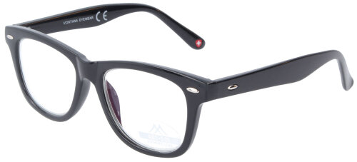 Schicke Blaulichtfilter-Brille für Kinder KBLF1 aus Kunststoff ohne Stärke in Schwarz