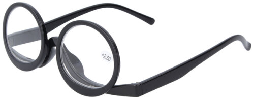 Schminkbrille / Schminkhilfe in Schwarz mit 2 beweglichen Gläsern in verschiedenen Stärken 