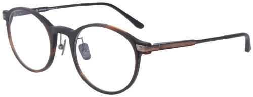 Einstoffen INSPEKTOR attraktive Acetat / Metall - Brillenfassung in Havanna - Light Walnut