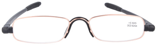 Faltbare Lesebrille/Lesehilfe TORGE in verschiedenen Stärken in Schwarz