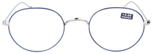 Moderne Metall - Lesebrille LENNARD in verschiedenen Stärken in einem stylischen Blau - Gun
