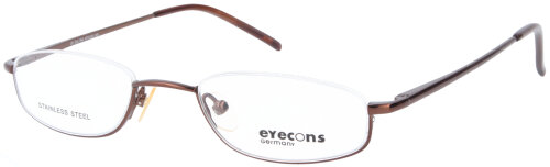 Zeitlose Metall - Brillenfassung Eyecons E2406 Col. 164 in Braun mit Federscharnier