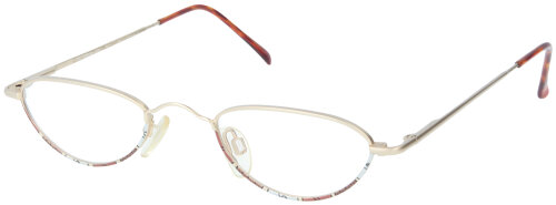 Klassische Damen - Brillenfassung BI 1017-12 in Gold mit Federscharnier
