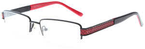 Brillenfassung 229 C mit Federscharnier in schwarz/ rot