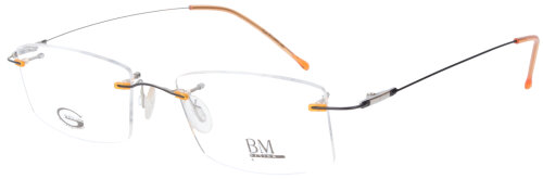 Brillenfassung EBM 2337/8 Col.GS aus Metall in schwarz/ orange