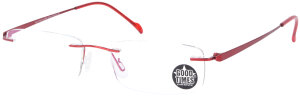 Leichte Metall - Brillenfassung BoDe 676 70 in Rot mit...