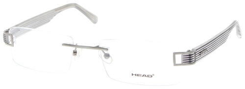Randlose Herren - Brillenfassung HEAD HD582-C3 mit Federscharnier in Grau-Gestreift