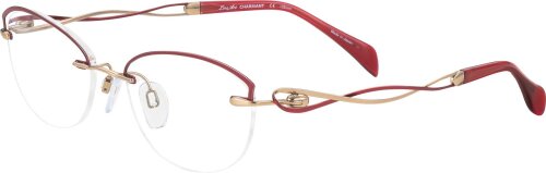 Damenbrillenfassung von CHARMANT- TITANIUM LineArt XL 2155 PU in Gold - Rot