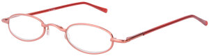 Schlichte, schmale Metall - Lesebrille OR5 mit Federscharnier in vers. Stärken in Rot