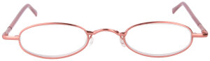 Schlichte, schmale Metall - Lesebrille OR5 mit Federscharnier in vers. Stärken in Rot