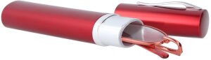 Schlichte, schmale Metall - Lesebrille OR5 mit Federscharnier in vers. Stärken in Rot