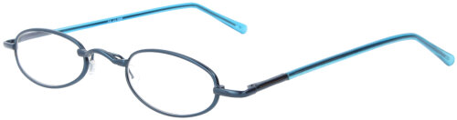 Schlichte, schmale Metall - Lesebrille OR5 mit Federscharnier in vers. Stärken in Blau