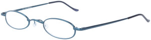 Schlichte, schmale Metall - Lesebrille OR5 mit Federscharnier in vers. Stärken in Blau