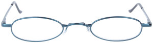 Schlichte, schmale Metall - Lesebrille OR5 mit Federscharnier in vers. Stärken in Blau