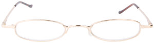 Schlichte, schmale Metall - Lesebrille OR5 mit Federscharnier in vers. Stärken in Gold