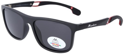 Stylische Sonnenbrille Montana Eyewear SP318 - inklusive Stoffbeutel in Schwarz