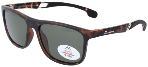 Stylische Sonnenbrille Montana Eyewear SP318 - inklusive Stoffbeutel in Havanna