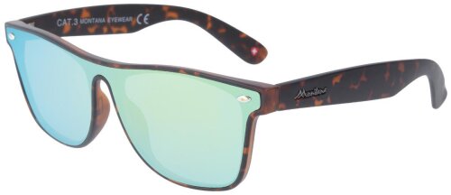 Moderne Montana Kunststoff - Sonnenbrille MS47 in Havanna + polarisierende gelbe Gläser