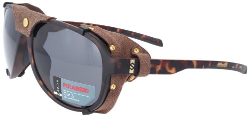 JULBO - Sonnenbrille ALTAMONT in Havanna mit Seitenschutz aus Leder in Braun
