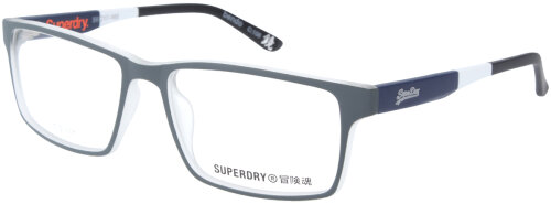Stylische Brillenfassung Superdry SDO BENDO C108 in Schwarz-Transparent