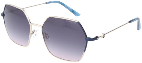 Comma Sonnenbrille 77138 84 in Blau/ Gold mit grauer Tönung