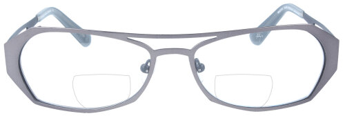 Attraktive Damen - Bifokalbrille Guys Only "3114-530" in Grau, aus Metall mit individueller Stärke