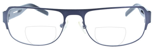 Klassische Bifokalbrille Guys Only "3160-730" in Blau, aus Metall-Kunststoff mit individueller Stärke