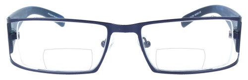 Stylische Nylor - Bifokalbrille Guys Only 3125-770 in Blau, aus Edelstahl mit individueller Stärke