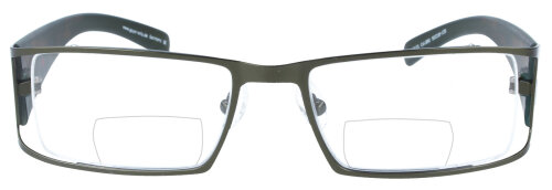Stylische Nylor - Bifokalbrille Guys Only 3125-880 in Grün, aus Edelstahl mit individueller Stärke