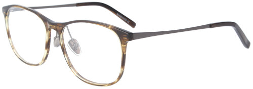 Braune Acetat-Einstärkenbrille MAEVE mit anpassbarem Metallnasensteg und individueller Stärke