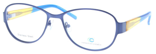 Knallige, große Damen - Bifokalbrille Collection Creativ 1392-710 in Blau mit individueller Stärke