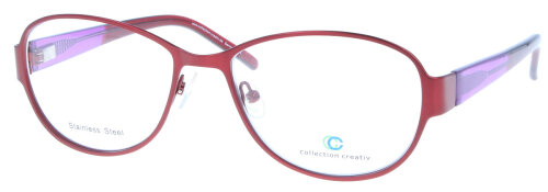 Knallige, große Damen - Bifokalbrille Collection Creativ 1392-990 in Rot und individueller Stärke