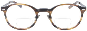 Braune Kunststoff-Bifokalbrille GWEN mit flexiblem...